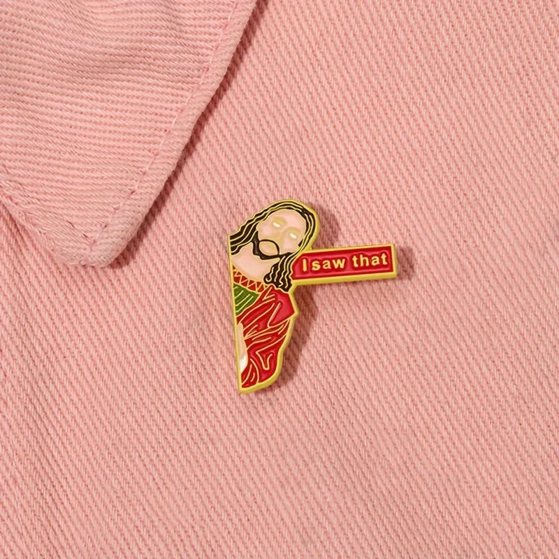 Jesus Lapel Pins  Hilarious Brooches Ideal Gift for Friends