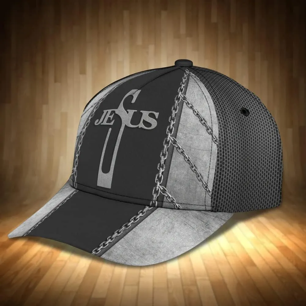 Jesus With Cross Classic Hat All Over Print - Christian Hats for Men and Women