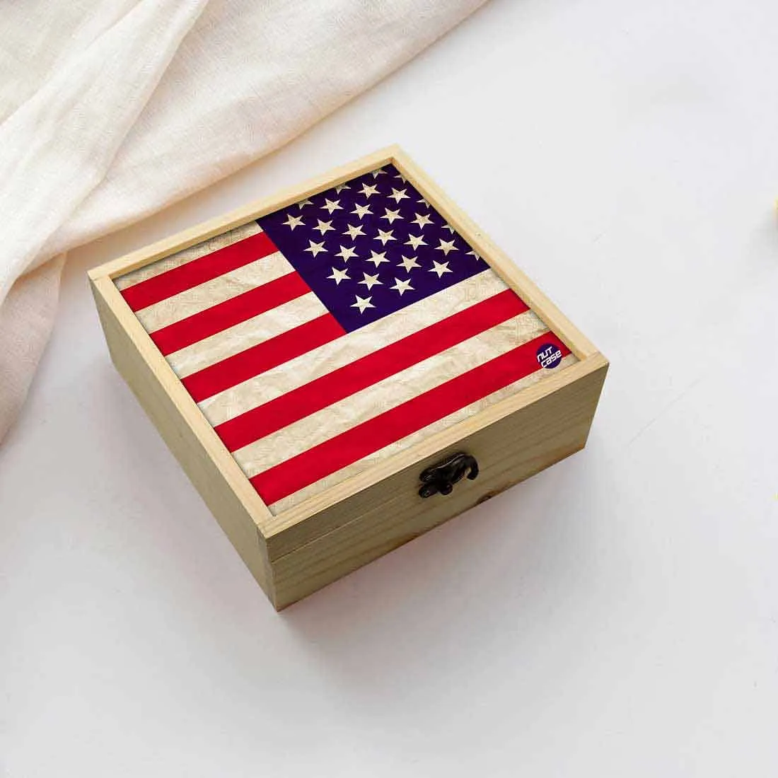 Jewellery Box Makepup Organizer -  Flag Of The United States