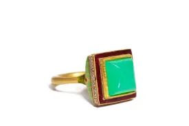 Jodhpur Chrysoprase Ring