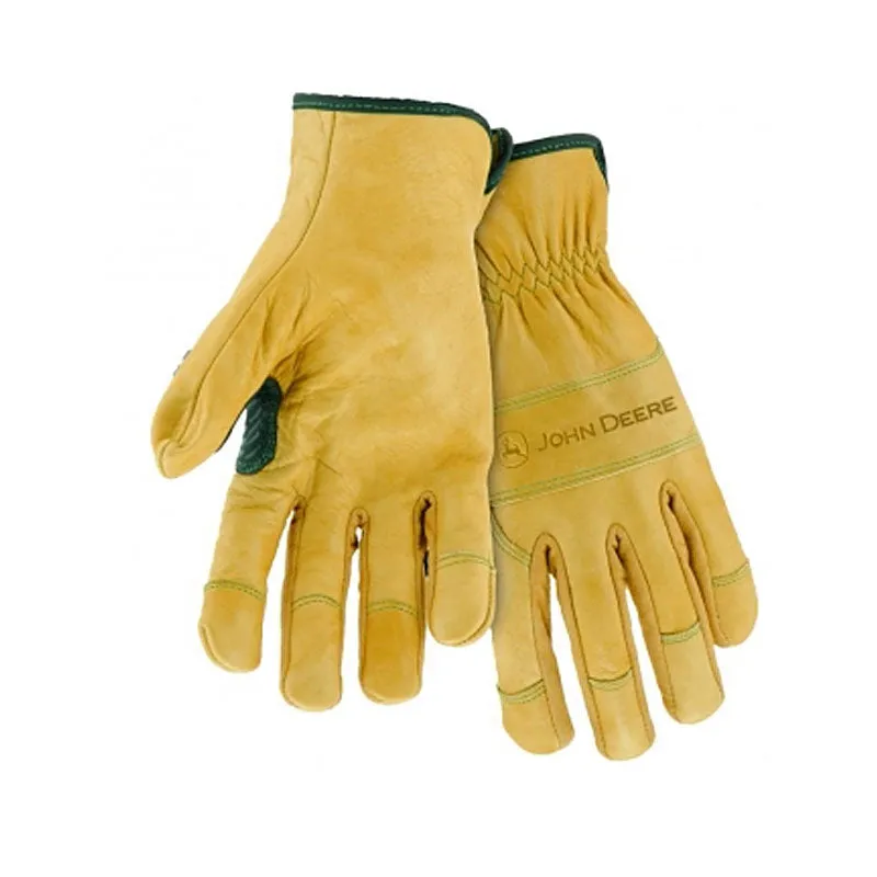 John Deere Grain Cowhide Riggers Work Gloves