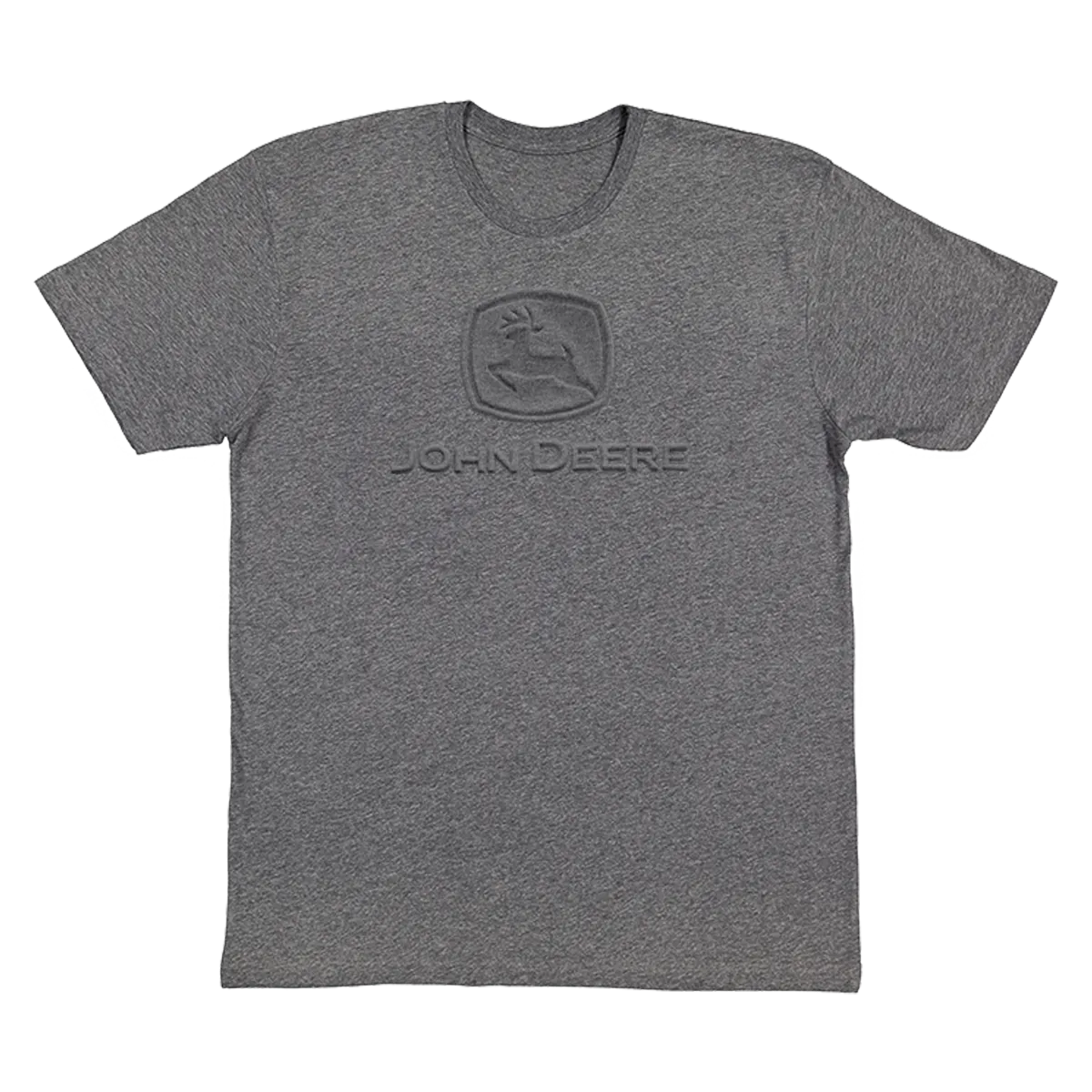 John Deere Men's Charcoal Embossed Logo Tee