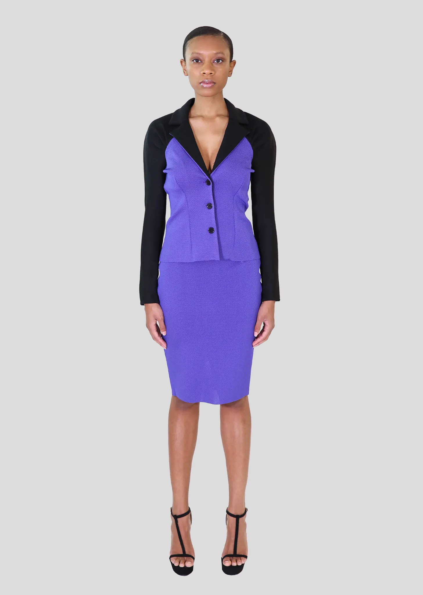 Jolie - Regal Purple Executive Suit Twill Skirt