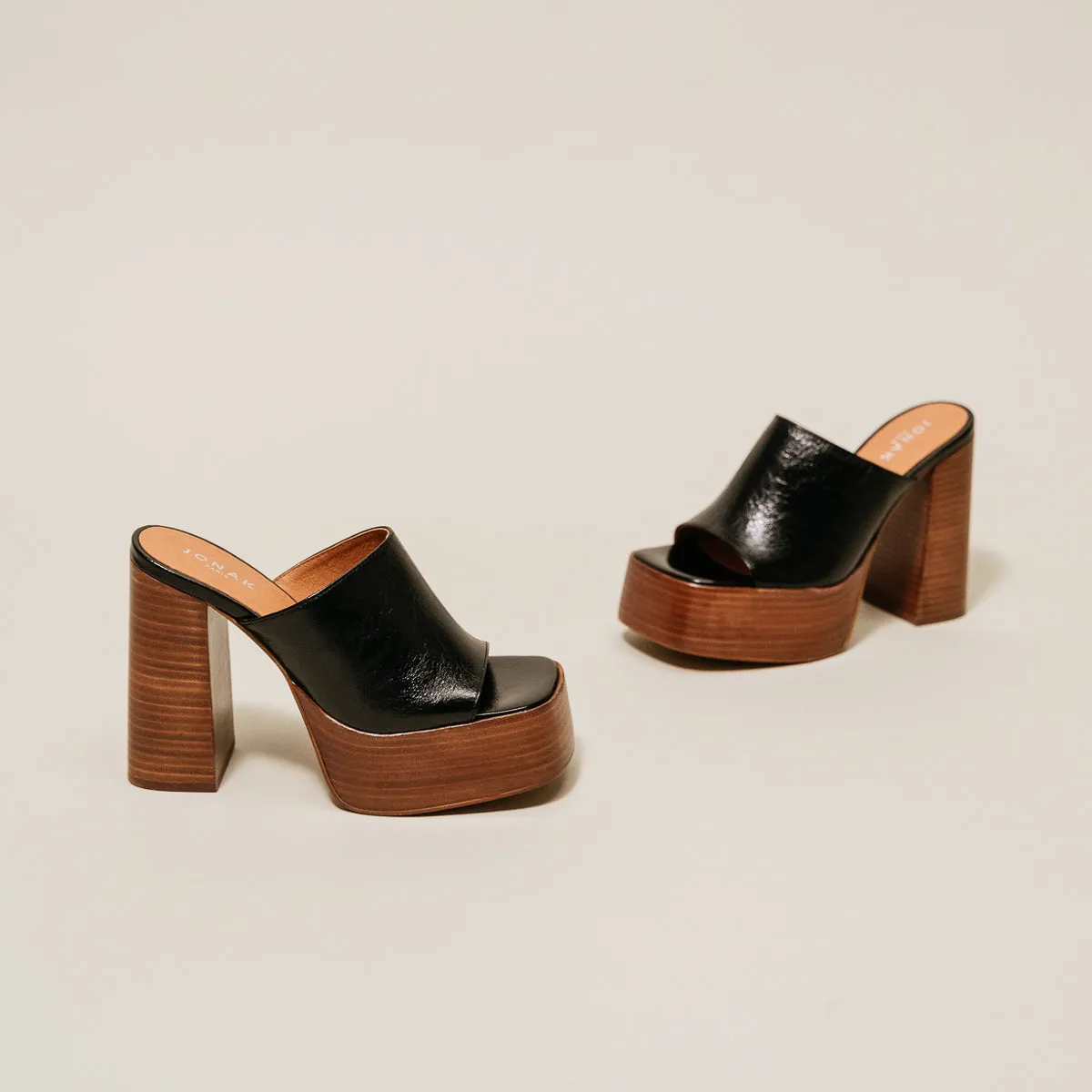 Jonak - Mules Beatrice Cuir Vieilli - Noir