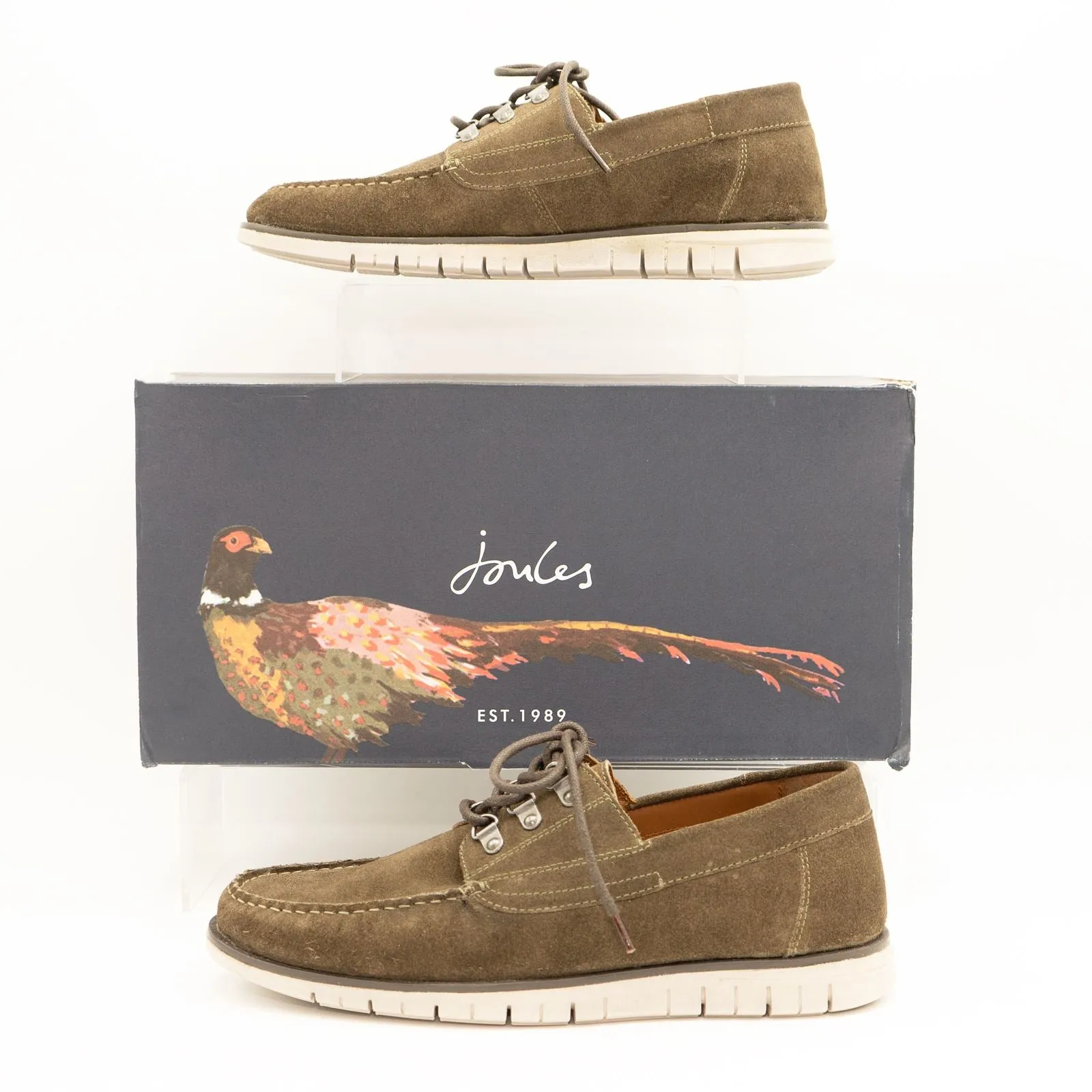 Joules Mens Suede Brown Wedge Hiker Boat Shoes