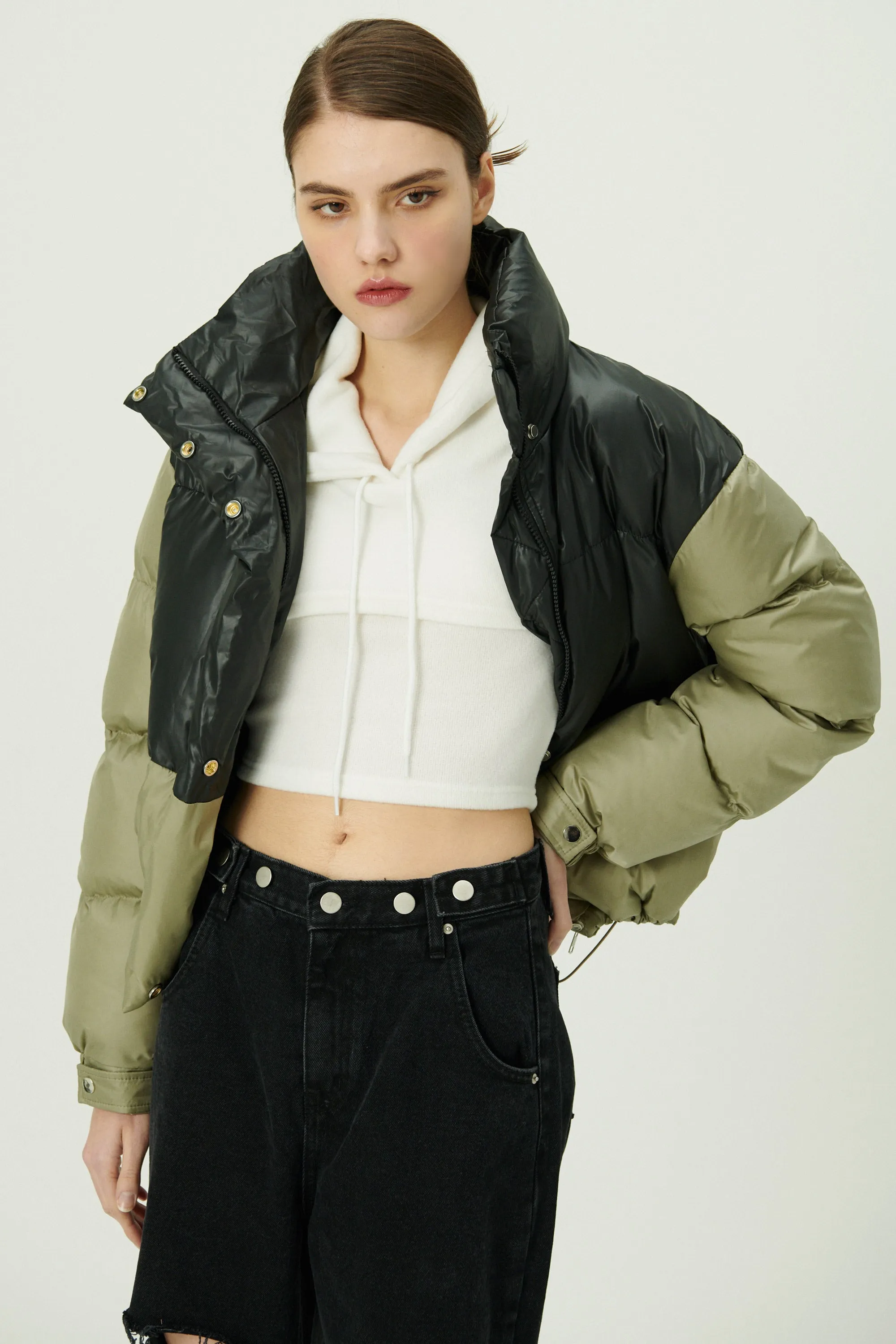 Joyce Color Block Puffer Coat