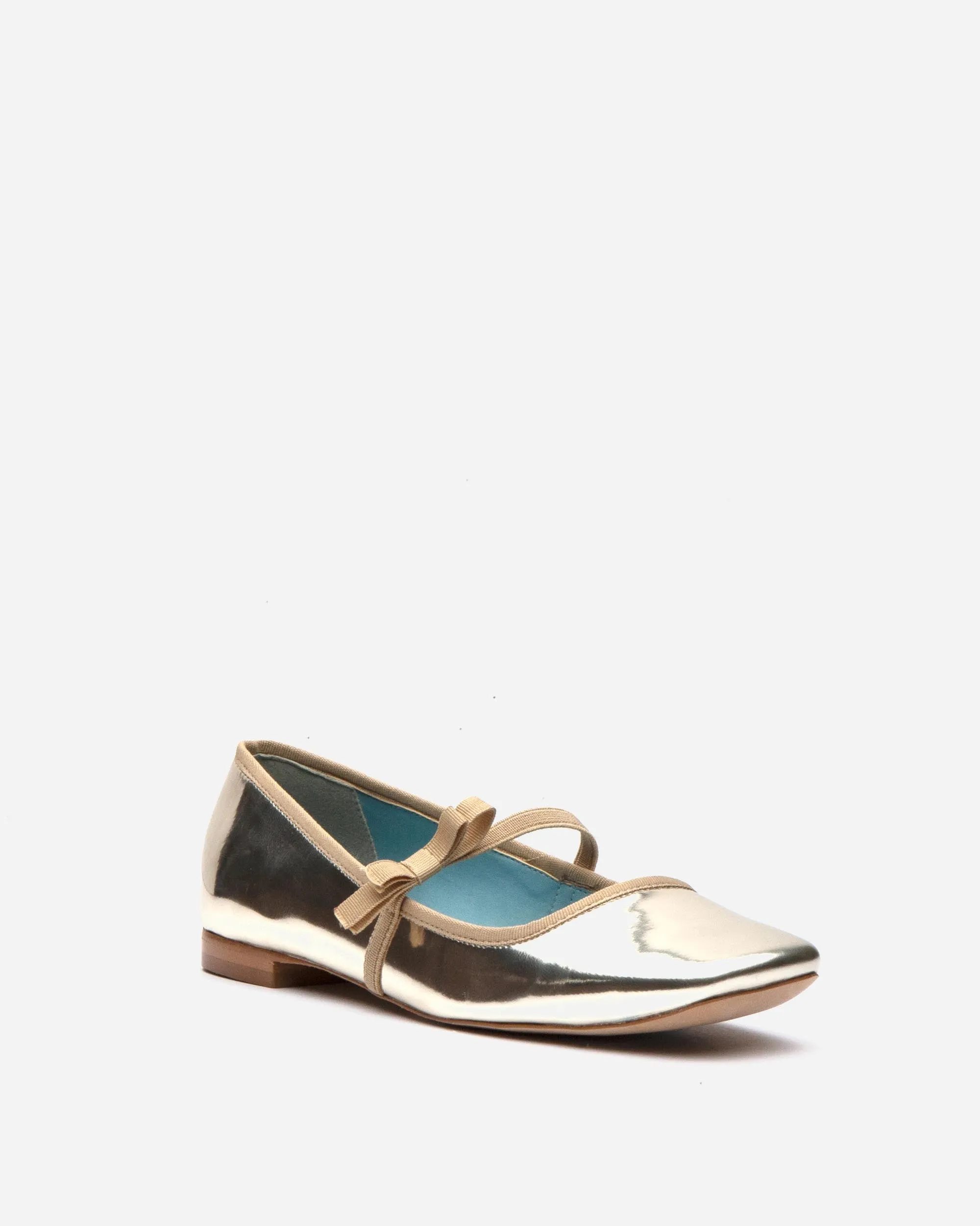 Jude Mary Jane Vegan Leather Flat Platino