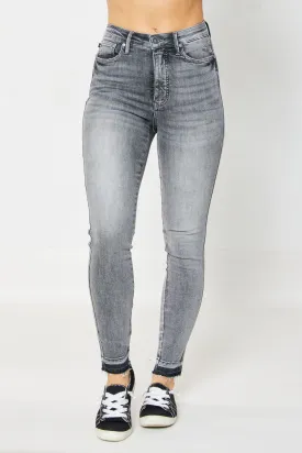 Judy Blue High Waist Tummy Control Release Hem Skinny Denim 88792