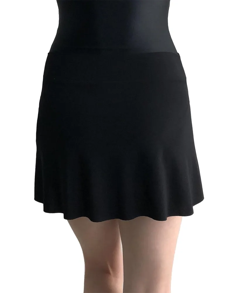 Jule Dancewear Mock Wrap Petal Pull On Skirt - PS4 Womens - Black