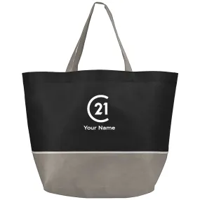 Julian Two-Tone Shopping Tote - Your Logo - FREE SHIPPING