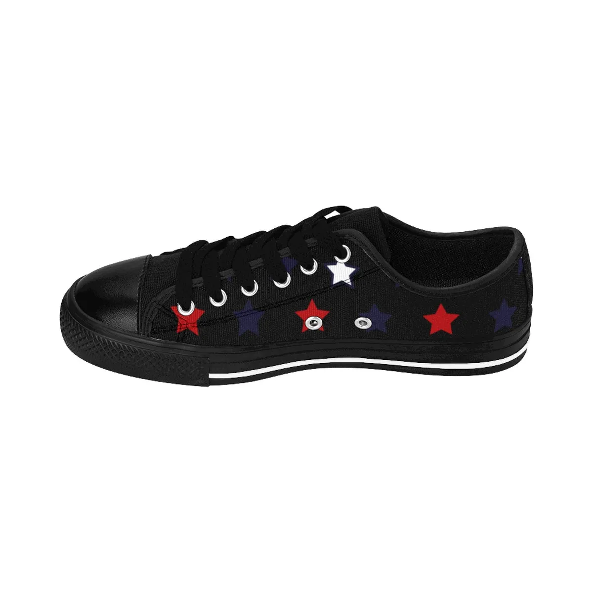 July 4th Men's Low Tops, Black Sneakers Running Tennis Fashion Party Shoes(US Size: 6-14)