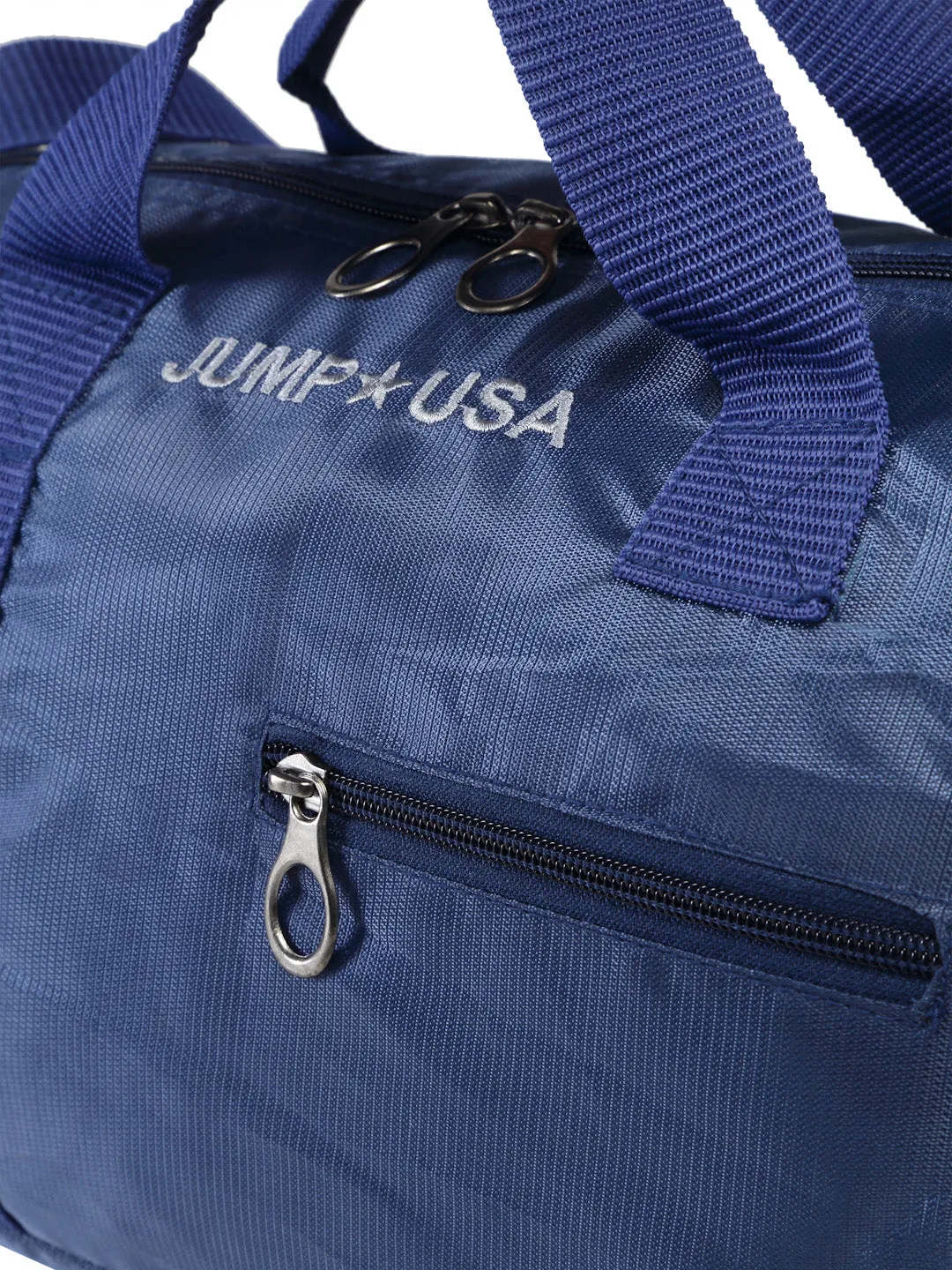 JUMP USA Unisex Navy Blue & Grey Solid Training Duffel Bag