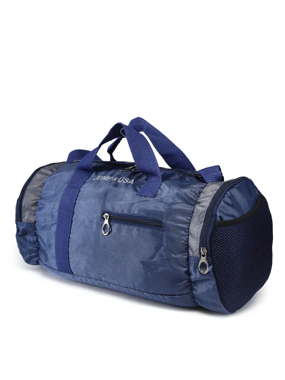 JUMP USA Unisex Navy Blue & Grey Solid Training Duffel Bag