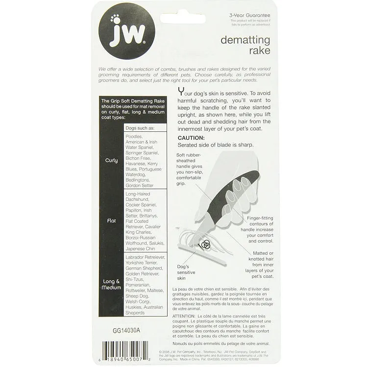 JW Gripsoft Dematting Rake