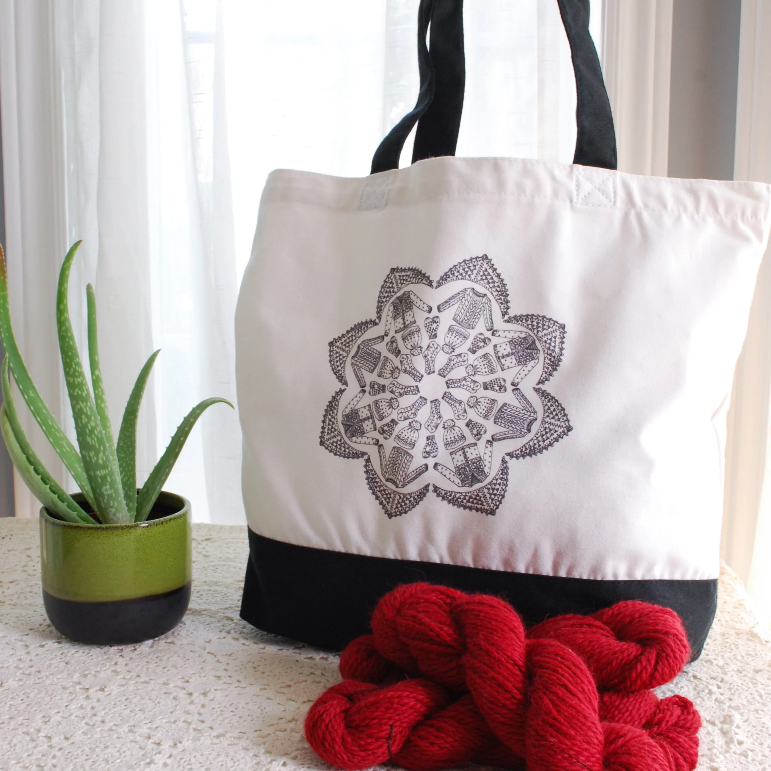 Kaleidoscope Knits Tote Bag for Knitters