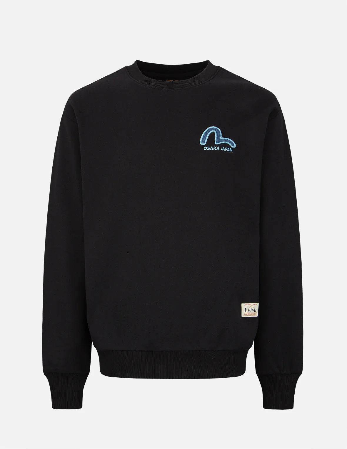 Kamon Logo Denim Appliqué Sweatshirt