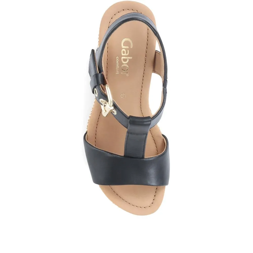 Karen Wedge T-Bar Sandals - KAREN2