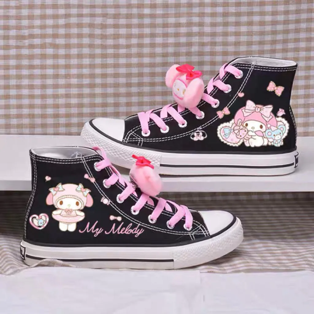 Kawaii Cartoon High Top Canvas Shoes