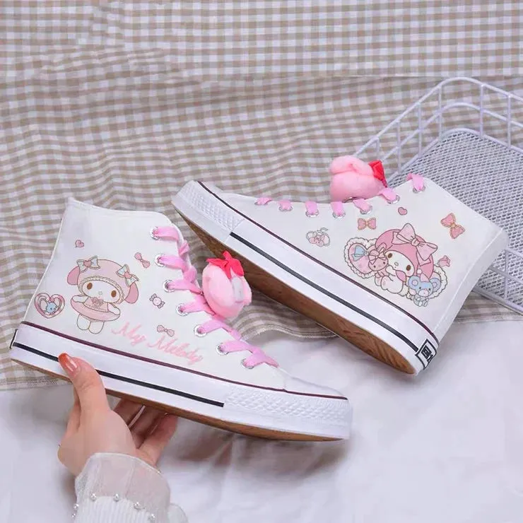 Kawaii Cartoon High Top Canvas Shoes