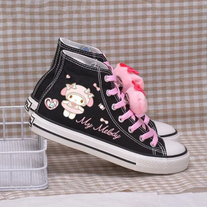 Kawaii Cartoon High Top Canvas Shoes