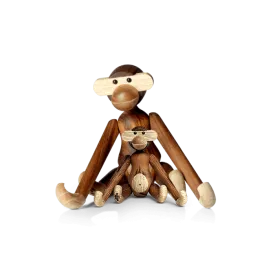 Kay Bojesen Parent & Child Monkey, Teak/Limba