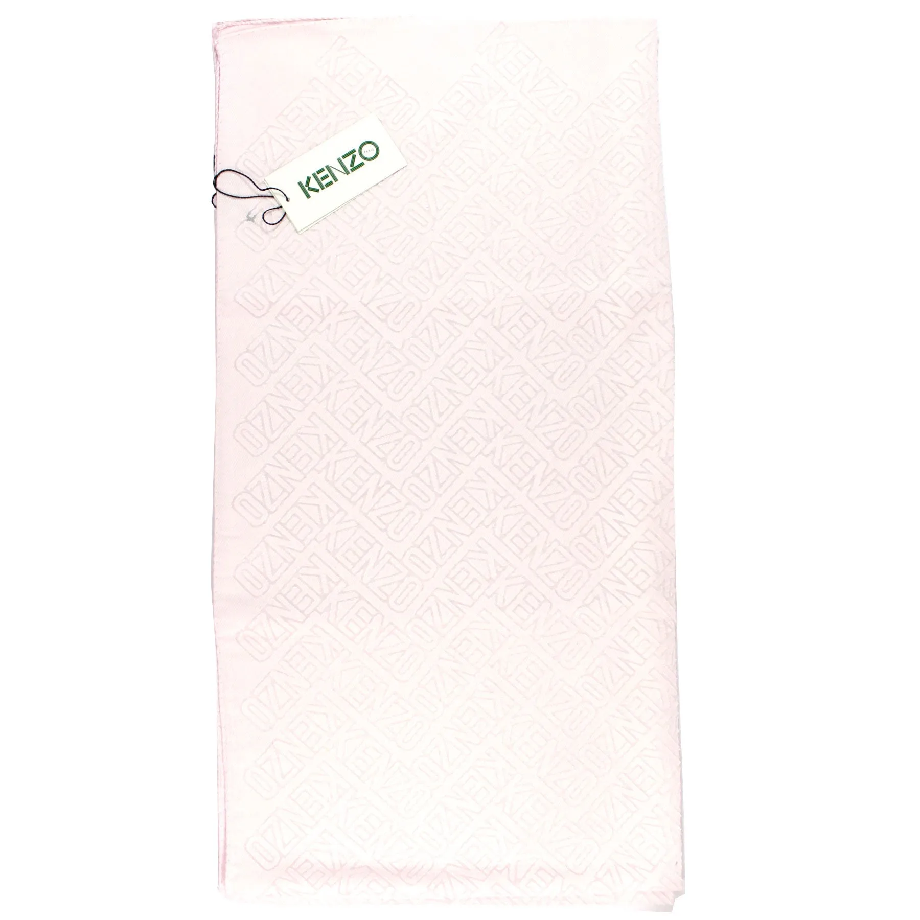 Kenzo Scarf Light Pink Logo Design - Extra Large Modal Silk Wrap SALE