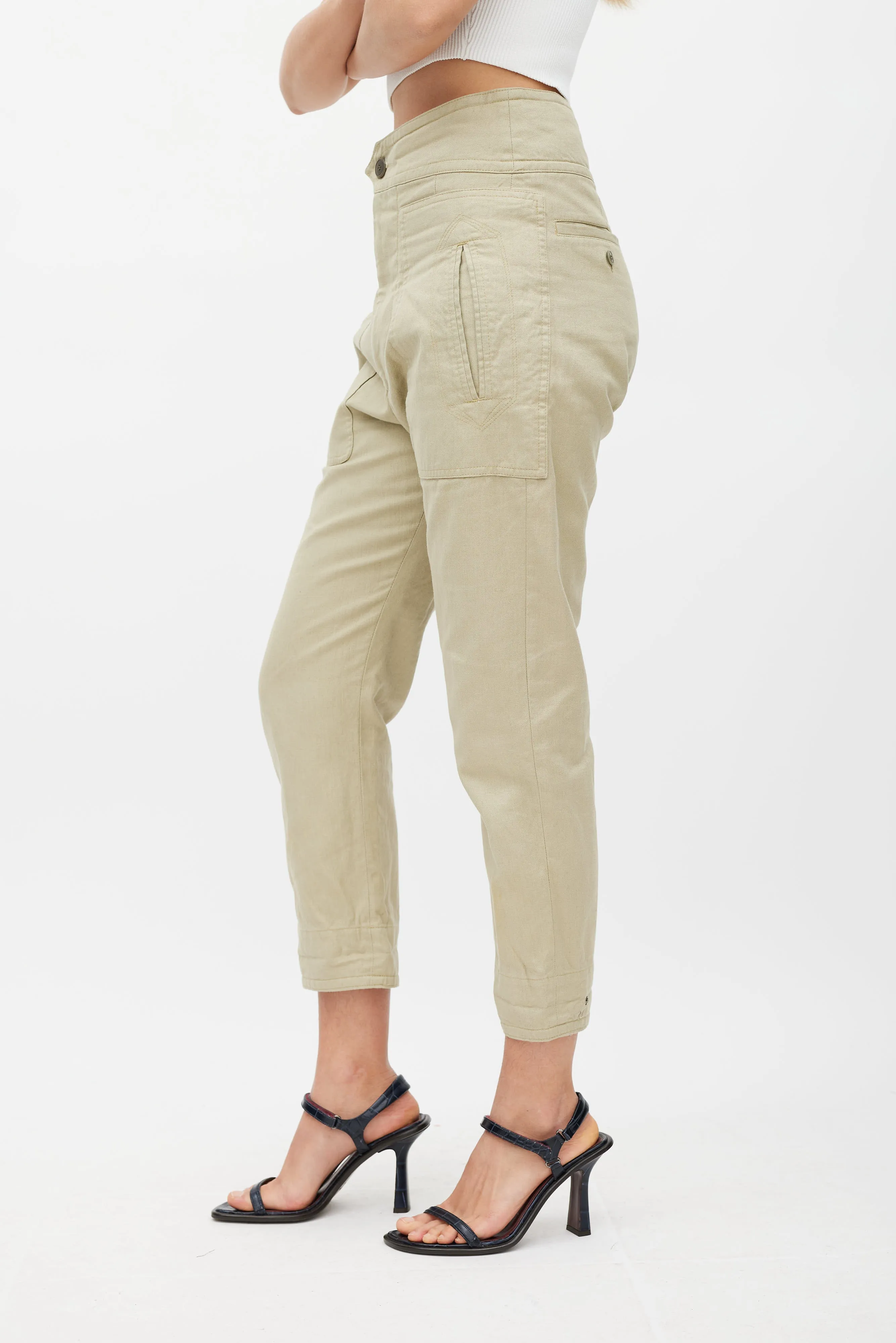 Khaki Green Raluni Cargo Pant