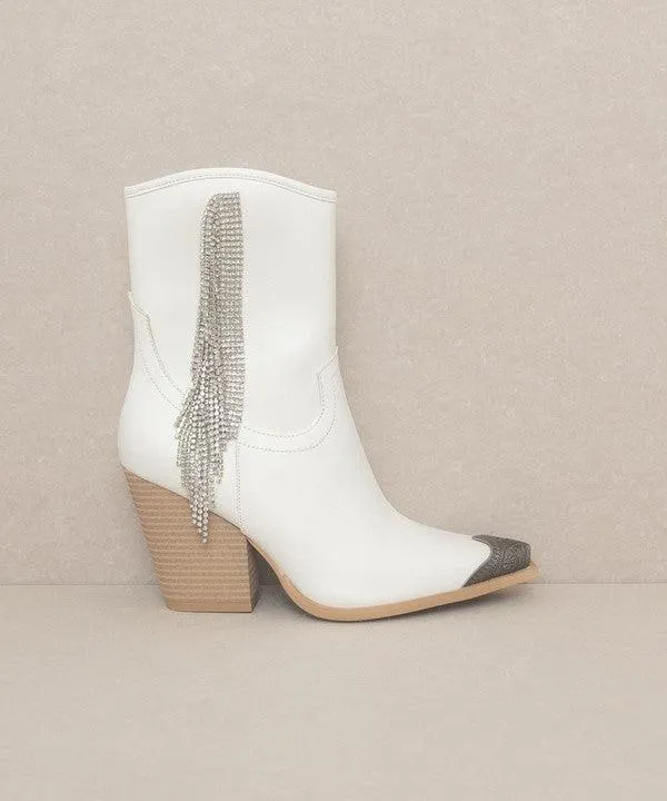 Kia Rhinestone Fringe Boots