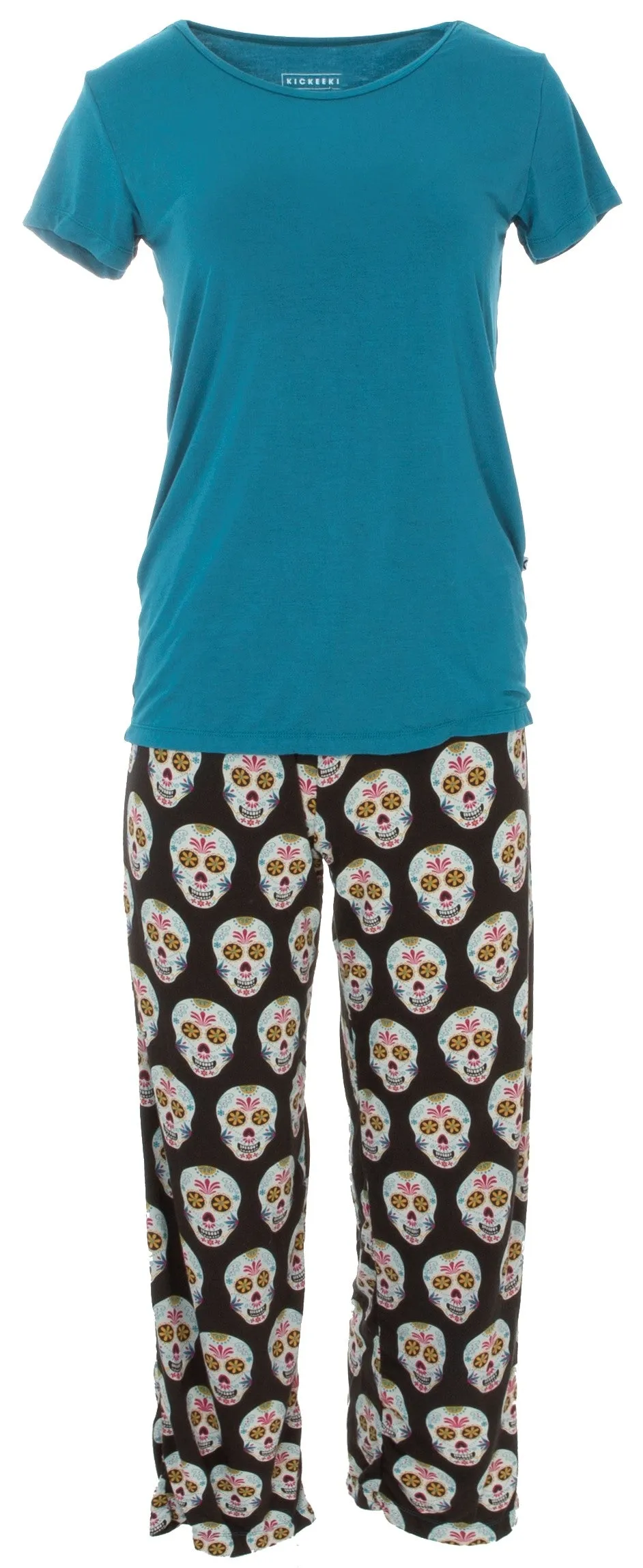 KicKee Pants Dia de los Muertos Women's S/SLoosey Goosey Tee & Pant Set