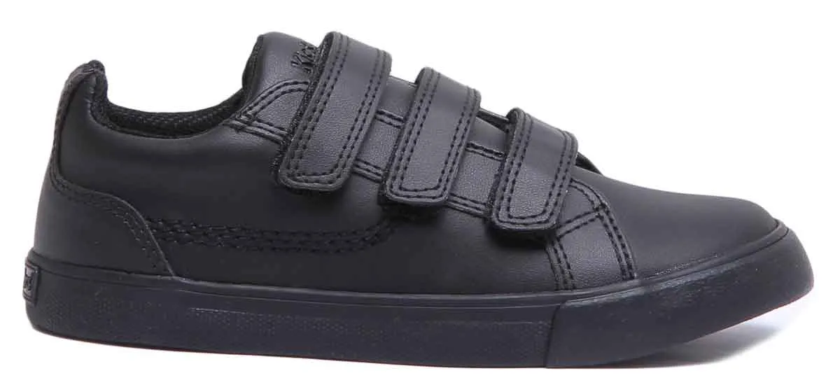 Kickers Tovni Trip Velcro In Black in Infants UK Size 5 - 12