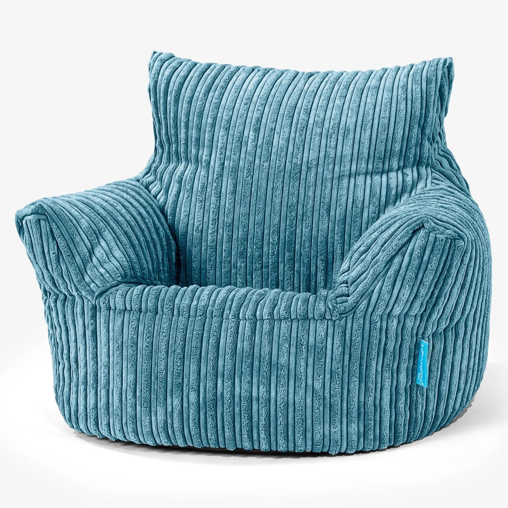 Kids Armchair Bean Bag for Toddlers 1-3 yr - Cord Aegean Blue