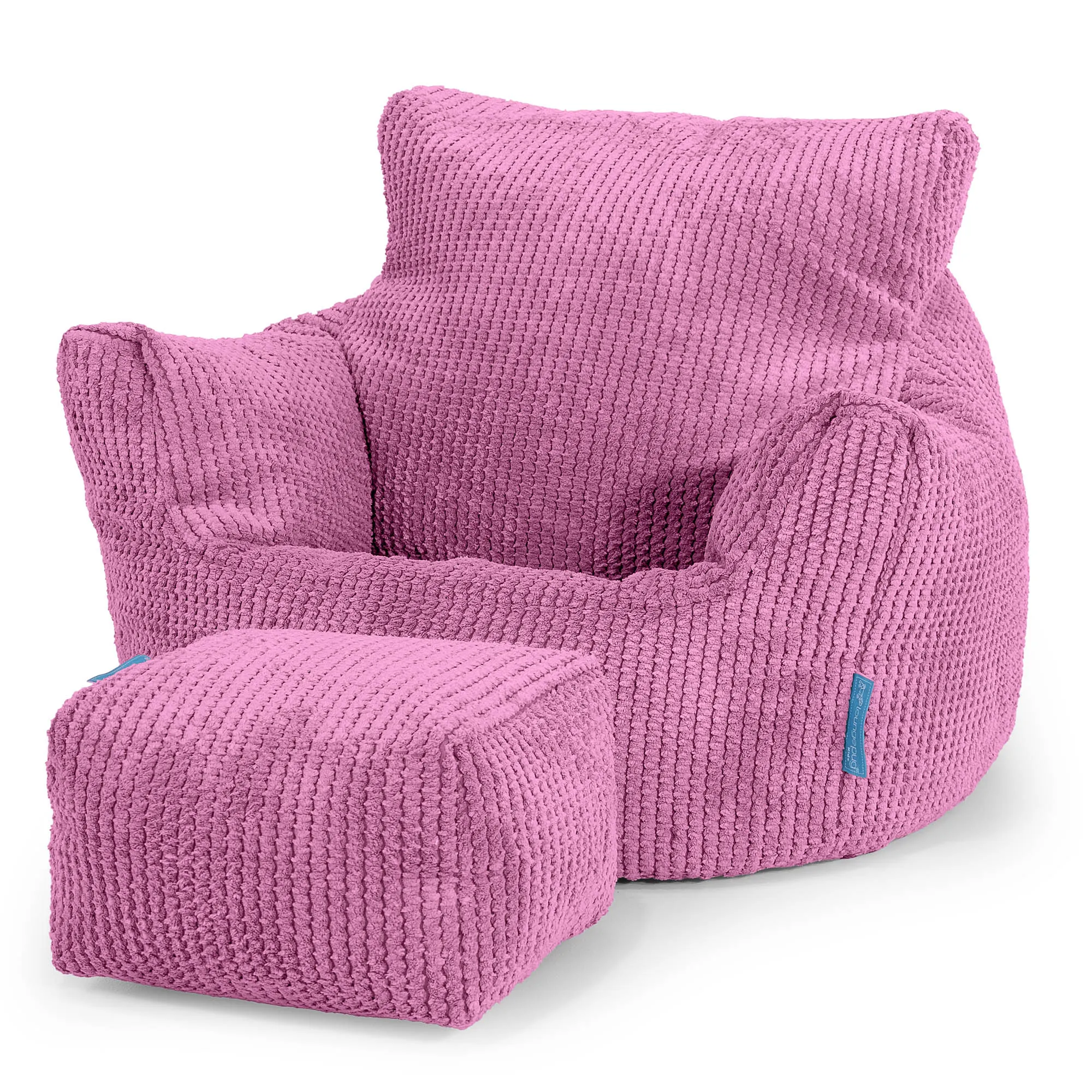 Kids Armchair Bean Bag for Toddlers 1-3 yr - Pom Pom Pink