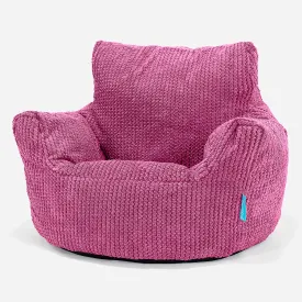 Kids Armchair Bean Bag for Toddlers 1-3 yr - Pom Pom Pink