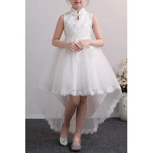 Kids Baby Girls Sleeveless Weddings Flower Girl Dress - C916UKGD