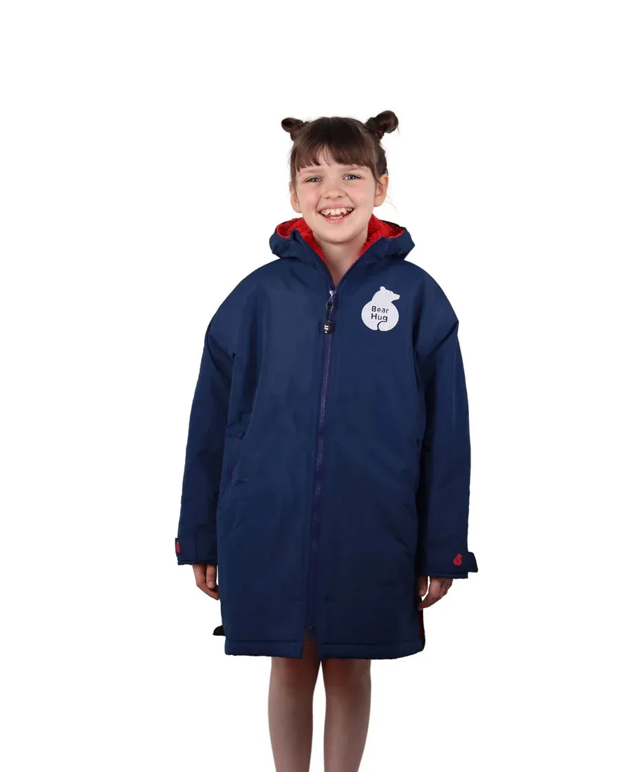 Kids Bear Hug Swimrobe Navy