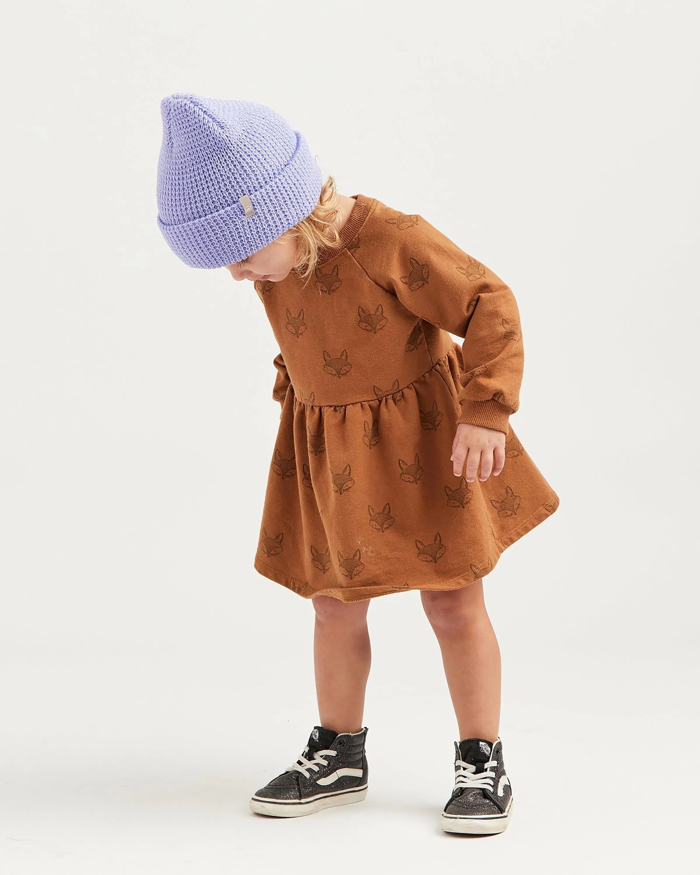 Kids Ranger Beanie in Lavender Waffle