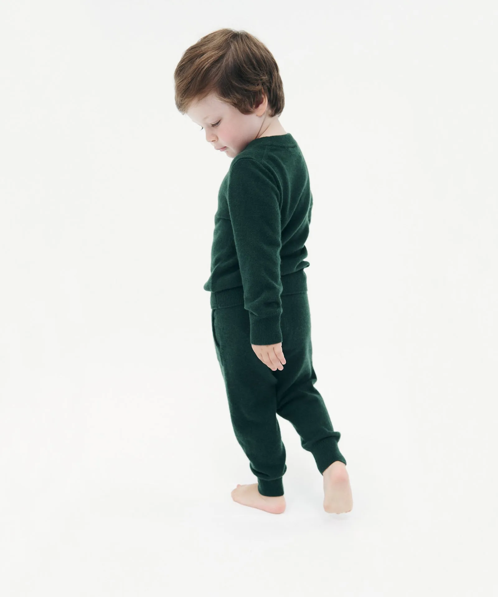 Kid's Signature Cashmere Crewneck Jogger Set