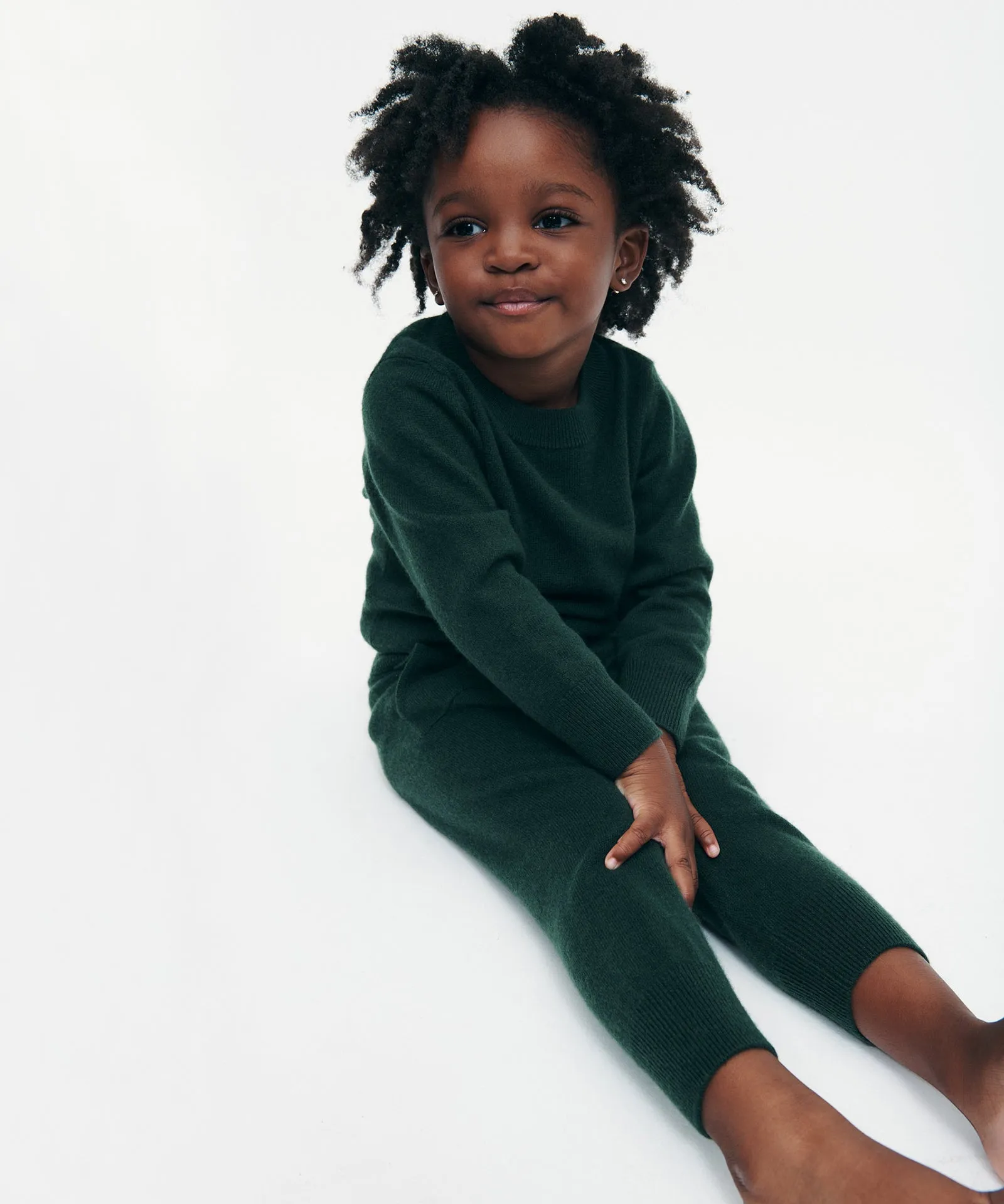 Kid's Signature Cashmere Crewneck Jogger Set