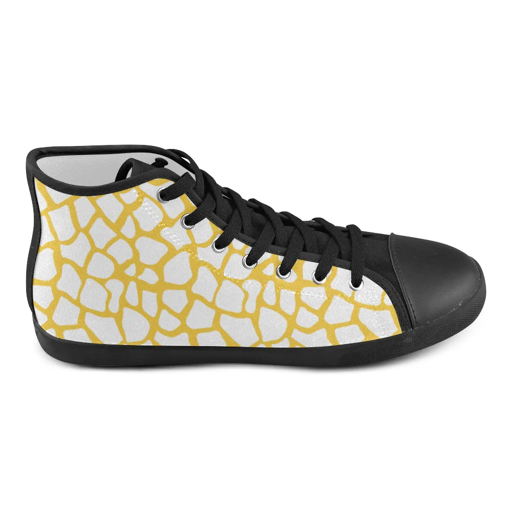 Kids's Giraffe Print High Top Canvas Shoes