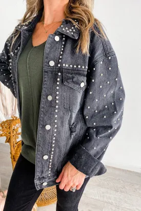 Killin' It Black Studded Denim Jacket