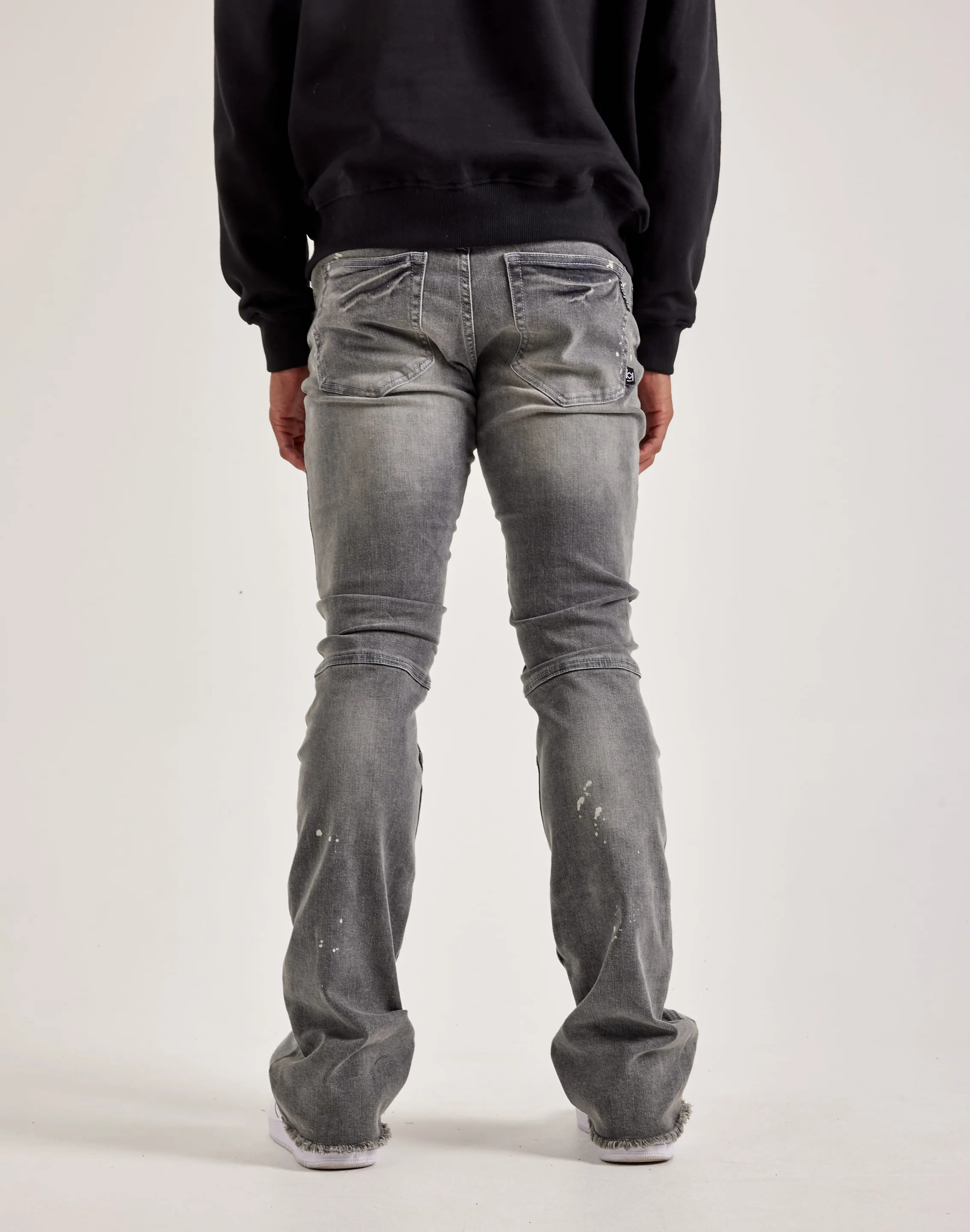 Kilogram Heavy Ripped Stacked Denim Jeans