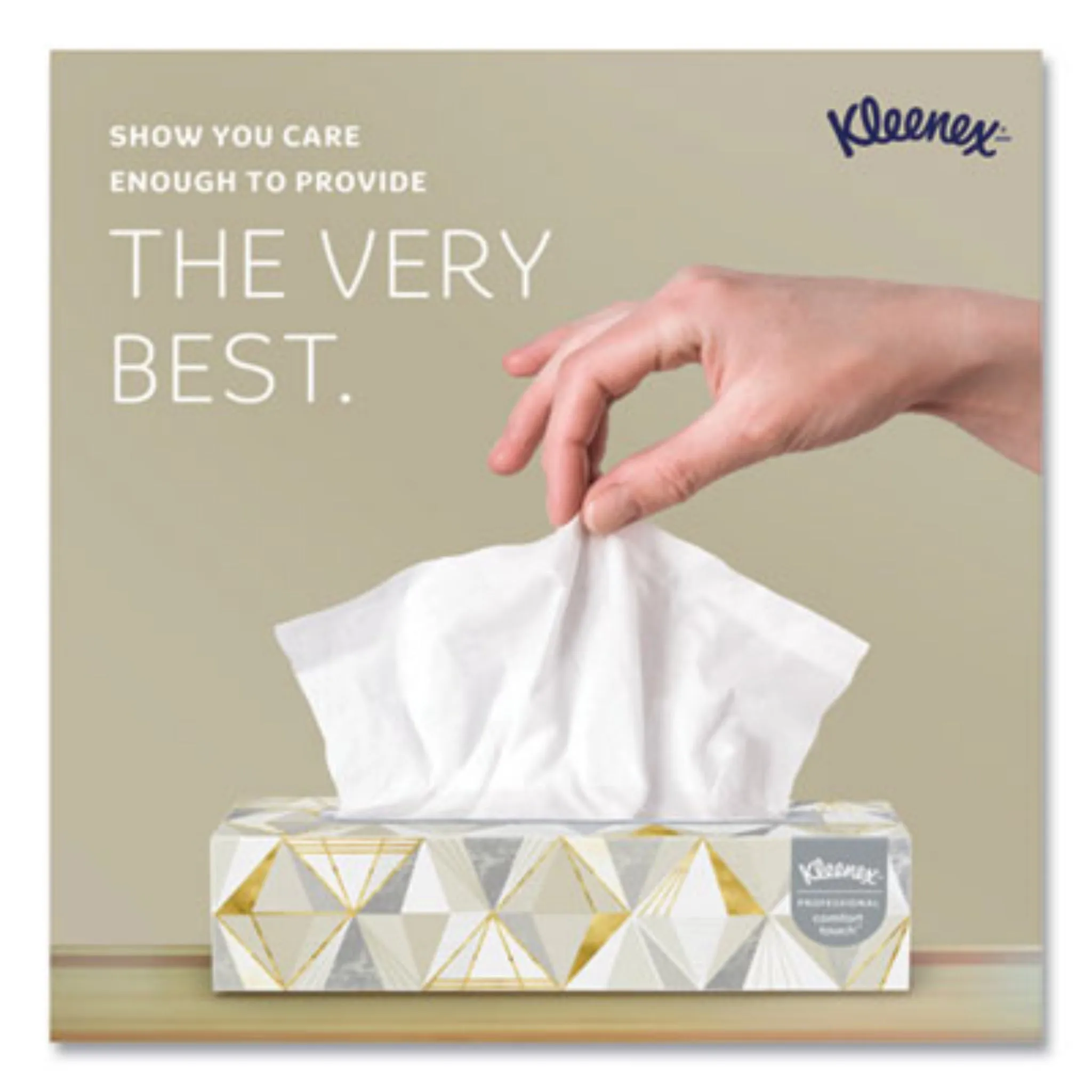 KIMBERLY-CLARK KCC21606CT White Facial Tissue for Business, 2-Ply, White, Pop-Up Box, Box of 125 Sheets, Carton of 48 Boxes