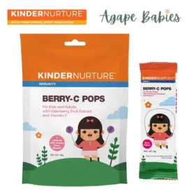 KinderNurture Immunity Berry-C Pops with Elderberry fruit extract and Vit C - 6 lollipops, 48 g  Exp: 10/25