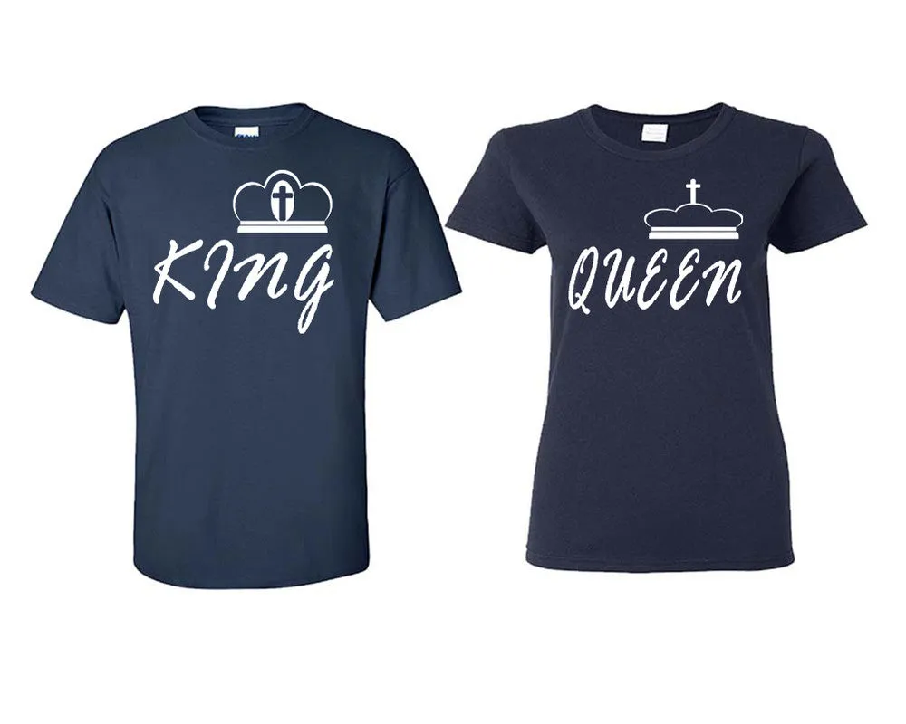 King Queen Couple Matching T Shirts