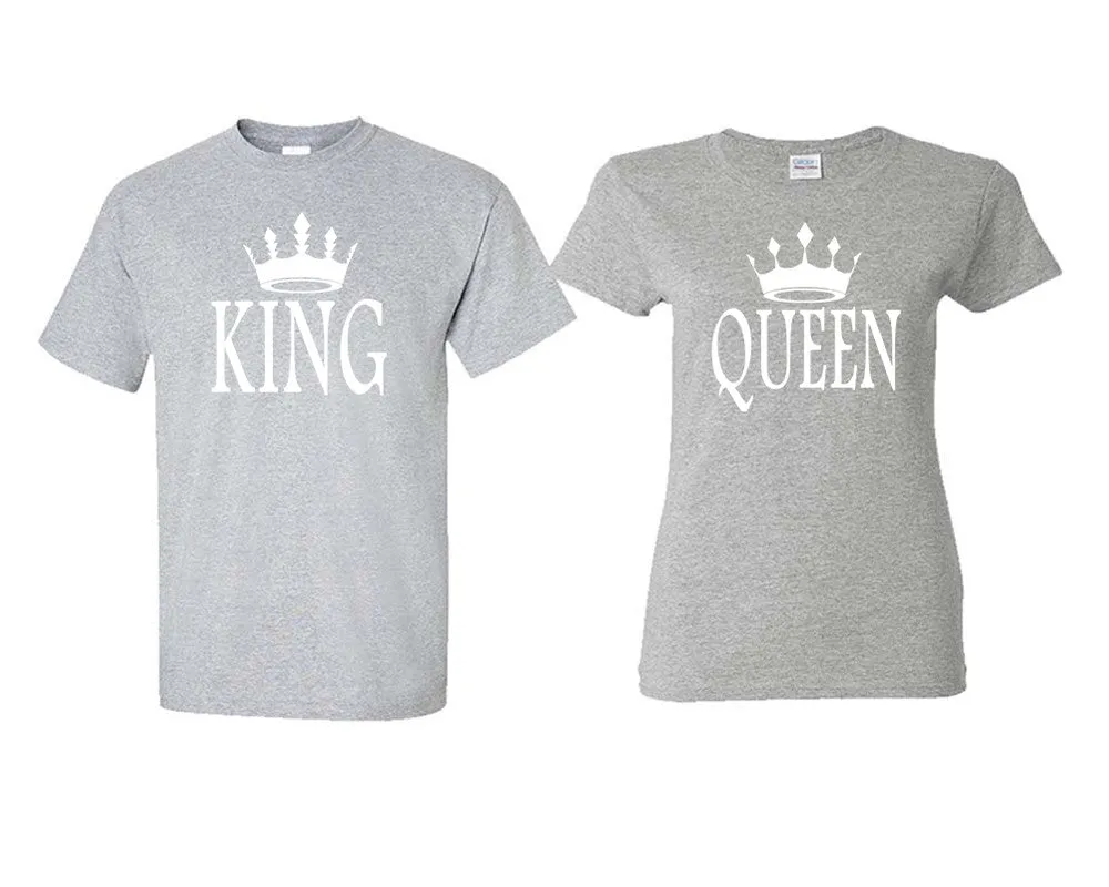 King Queen Couple Matching T Shirts