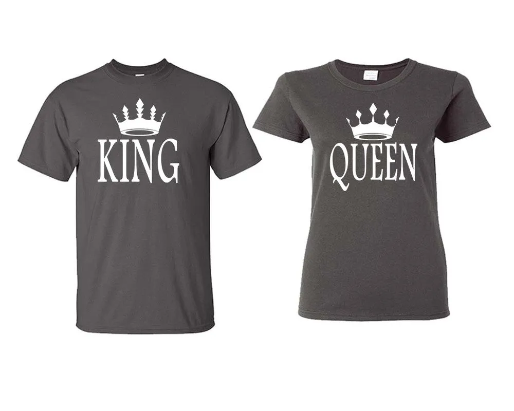 King Queen Couple Matching T Shirts