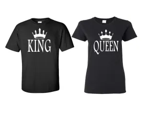 King Queen Couple Matching T Shirts