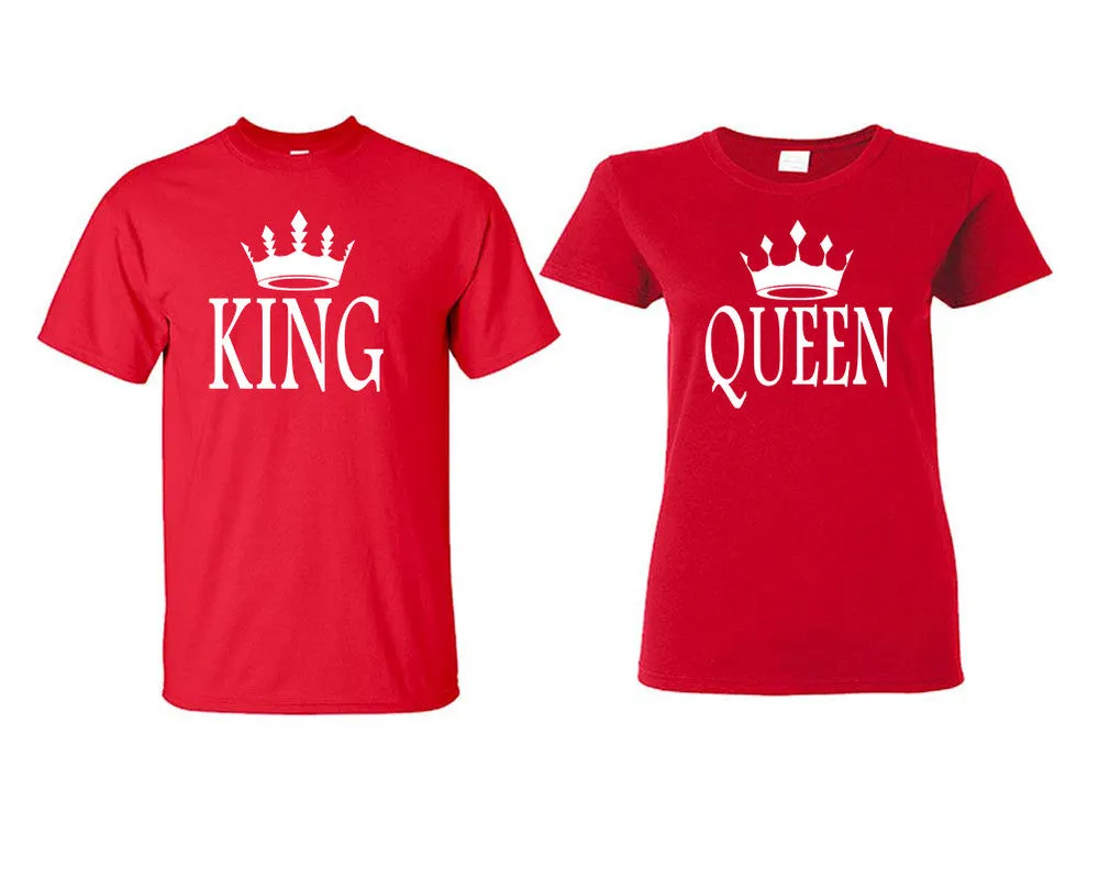 King Queen Couple Matching T Shirts