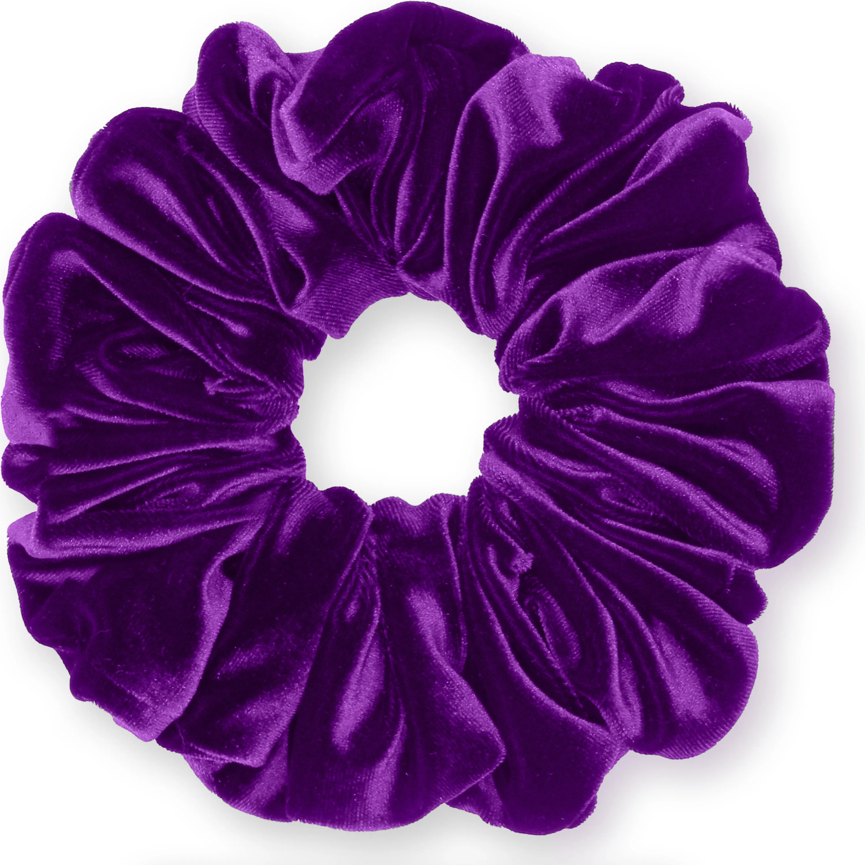 KING SIZE Velvet Scrunchies XXL Oversized Ponytail Holder Made in the USA Purple Magenta