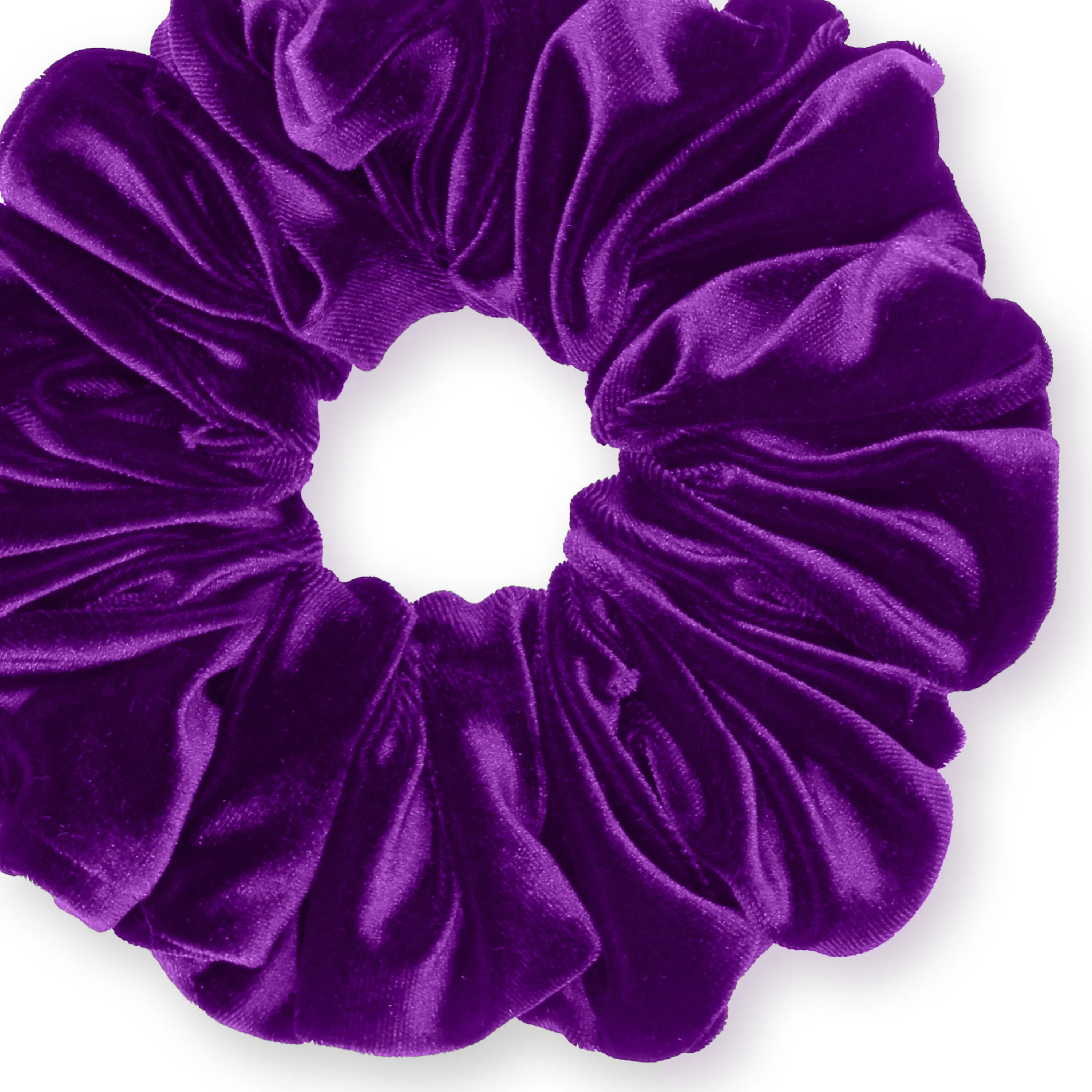 KING SIZE Velvet Scrunchies XXL Oversized Ponytail Holder Made in the USA Purple Magenta